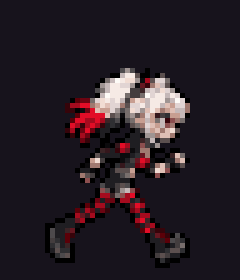 Pixel character running