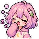 Mochi emoji: sleepy